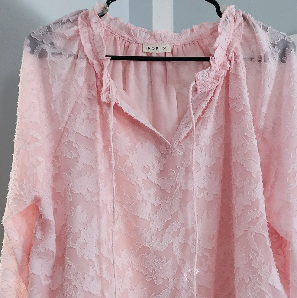 Kori Pink Lace Top